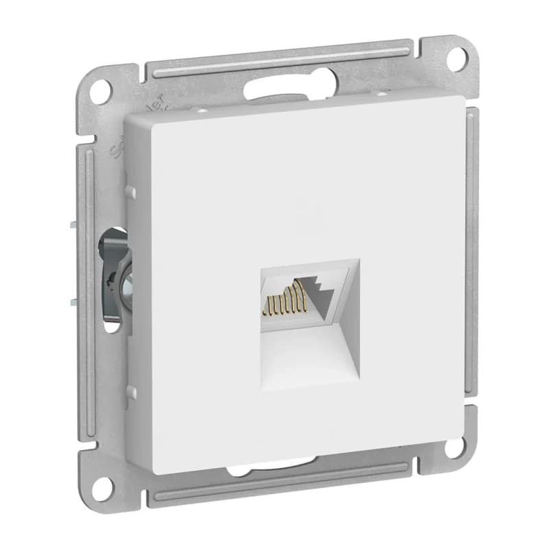 Розетка компьютерная одинарная Atlasdesign RJ45 6A кат., белый