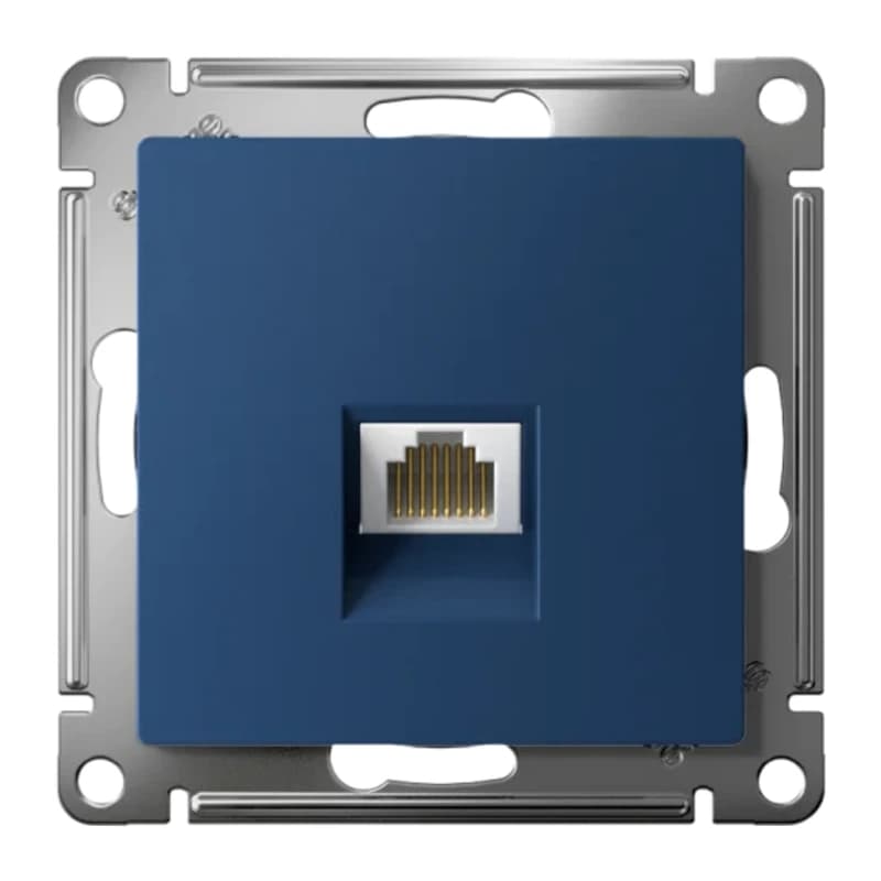 Розетка компьютерная одинарная Atlasdesign RJ45 5 кат., аквамарин