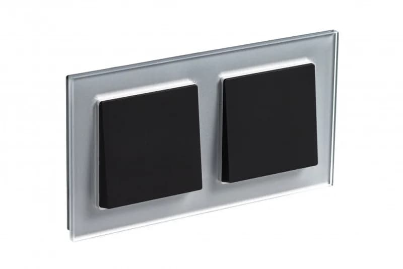 Рамка двойная Atlasdesign Nature, алюминий стекло