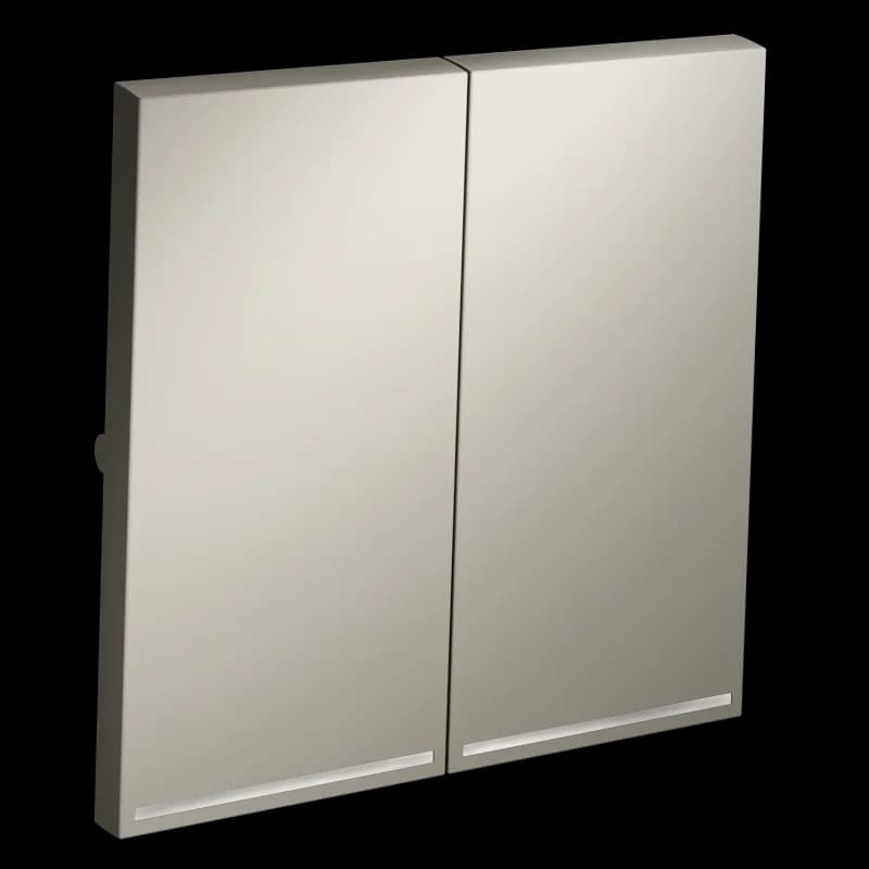 Клавиши для выключателя/переключателя двухклавишного с подсветкой, S70 (кашемир)