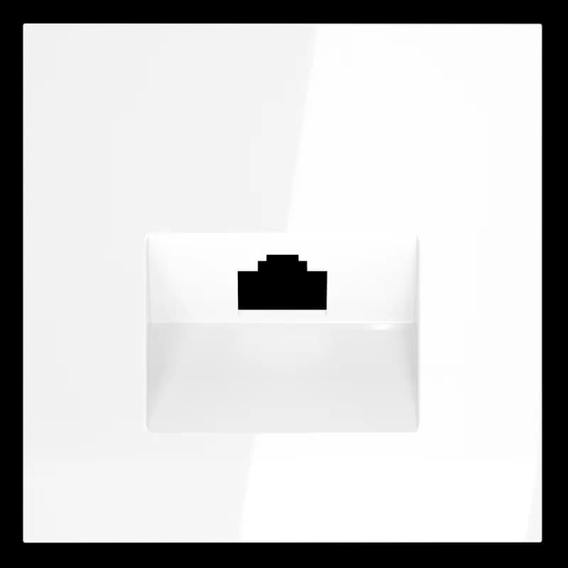 Накладка для розетки компьютерной RJ45 кат.6, S70 (белый глянцевый)