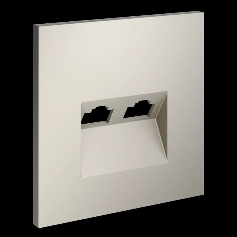 Накладка для розетки компьютерной двойной RJ45+RJ45 кат.6, S70 (кашемир)