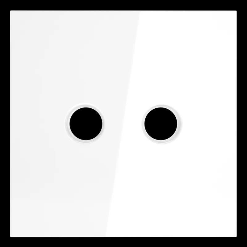 Накладка для розетки телевизионной оконечной TV+SAT, S70 (белый глянцевый)