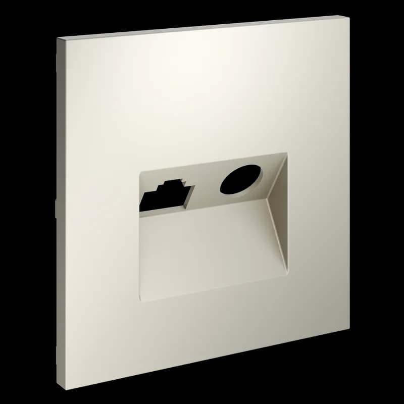 Накладка для розетки TV+RJ45 кат. 6, S70 (кашемир)