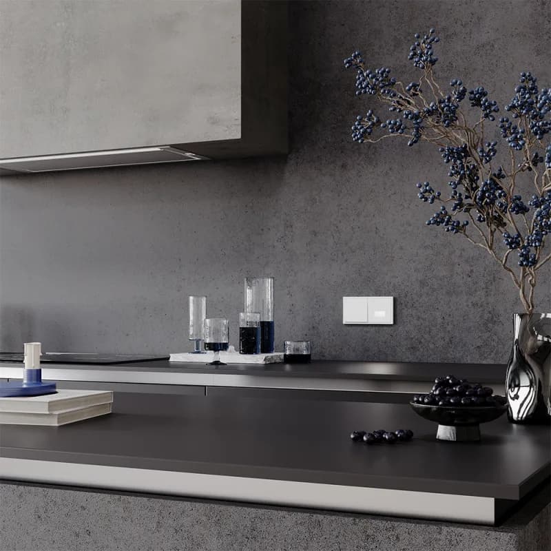 Выключатель встраиваемый VOLTUM S70 одноклавишный 10А, (белый матовый)