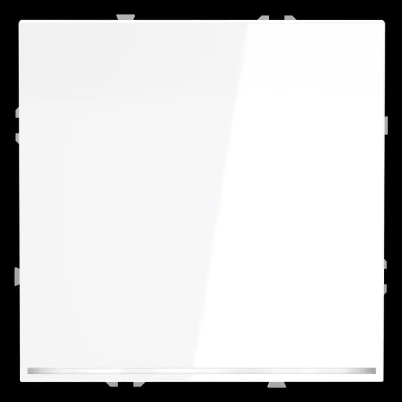 Выключатель встраиваемый VOLTUM S70 одноклавишный с подсветкой 10А, (белый глянцевый)