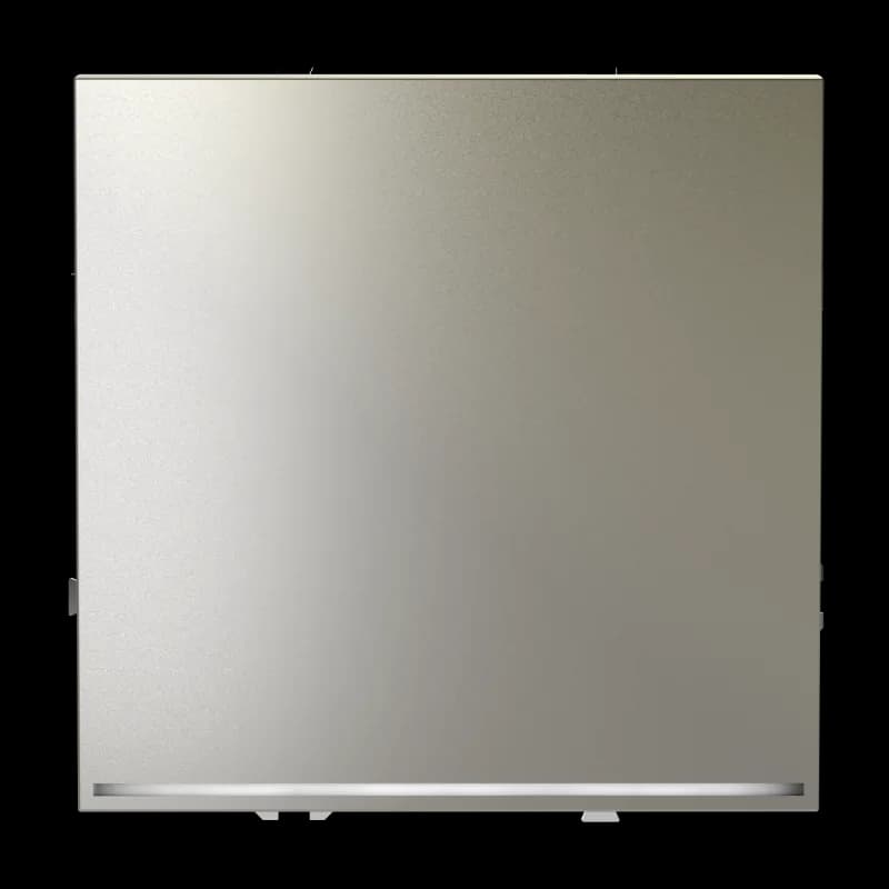 Выключатель встраиваемый VOLTUM S70 одноклавишный с подсветкой 10А, (шелк)