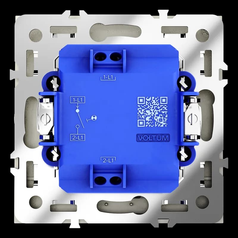Выключатель встраиваемый VOLTUM S70 одноклавишный с подсветкой 10А, (шелк)