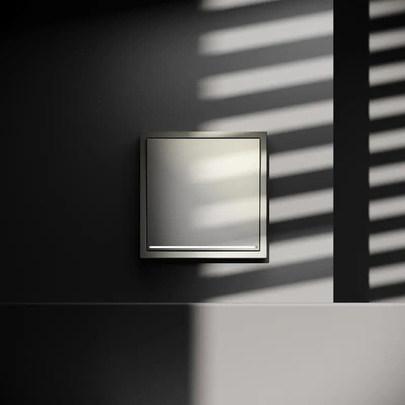 Выключатель встраиваемый VOLTUM S70 одноклавишный с подсветкой 10А, (шелк)