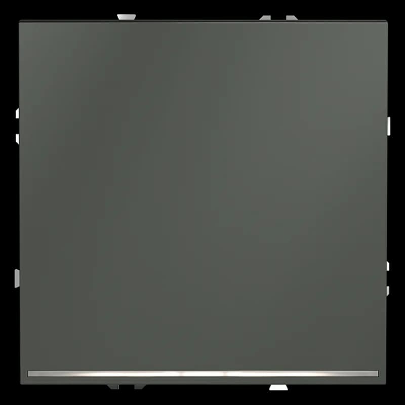 Выключатель встраиваемый VOLTUM S70 одноклавишный с подсветкой 10А, (титан)