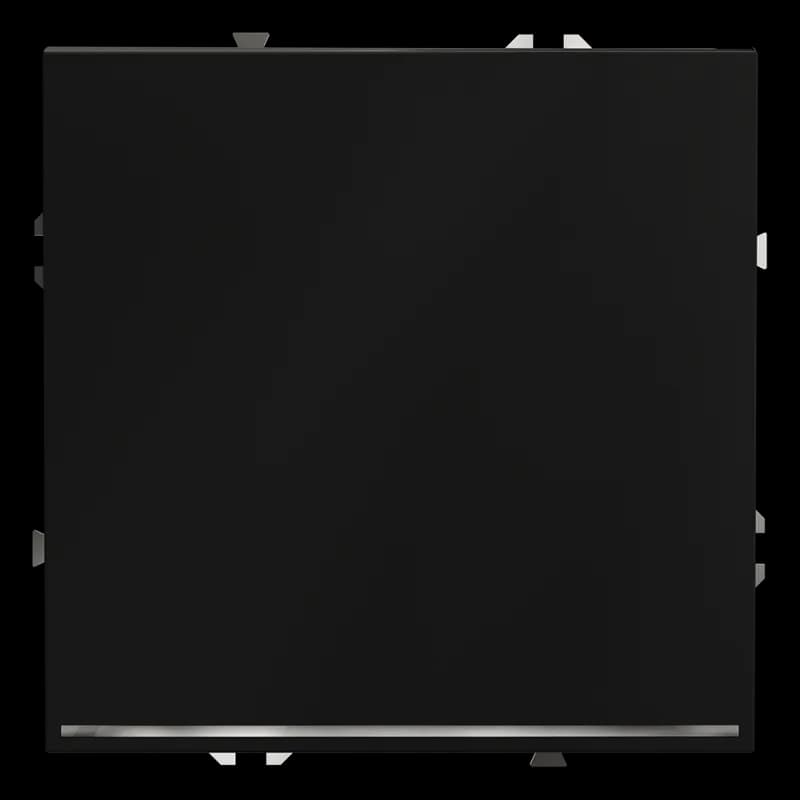 Выключатель встраиваемый VOLTUM S70 одноклавишный с подсветкой 10А, (черный матовый)