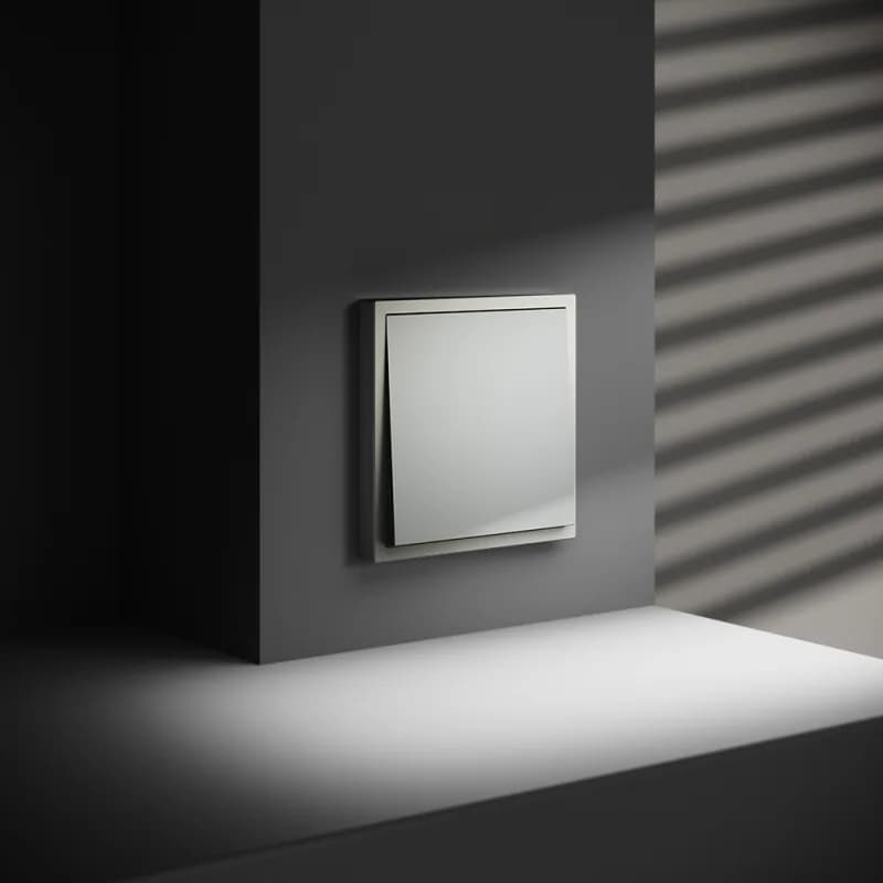 Проходной переключатель встраиваемый VOLTUM S70 одноклавишный 10А, (сталь)