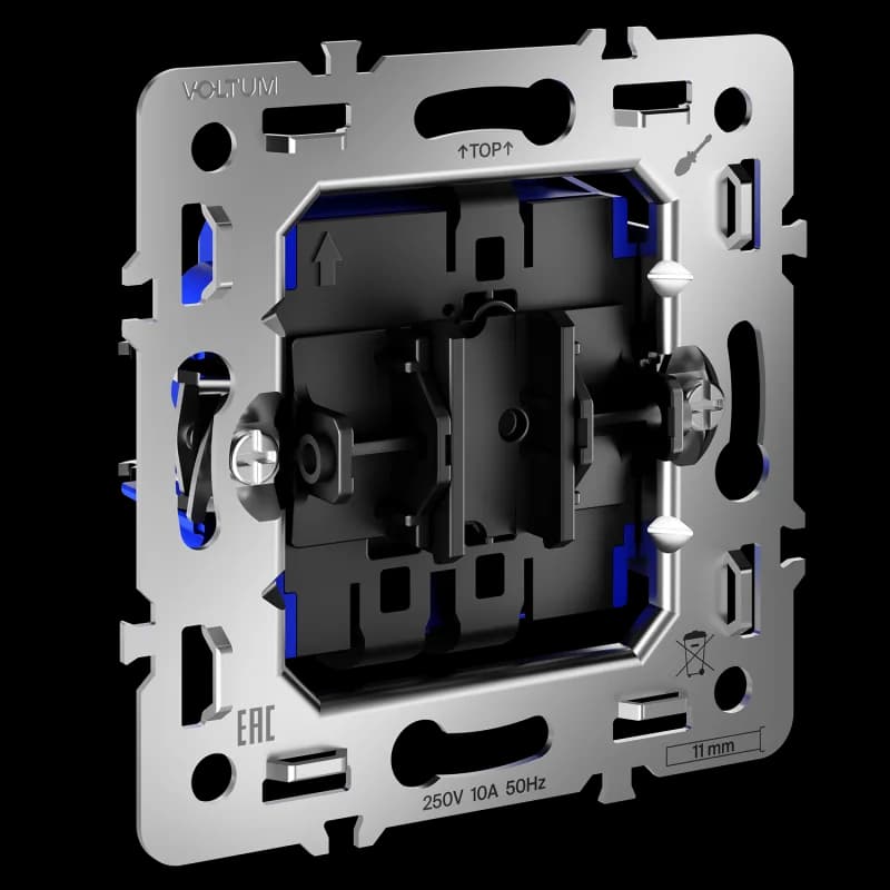 Механизм проходного переключателя одноклавишного 10А, S70