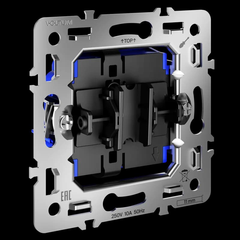 Механизм выключателя с самовозвратом одноклавишного 10А, S70