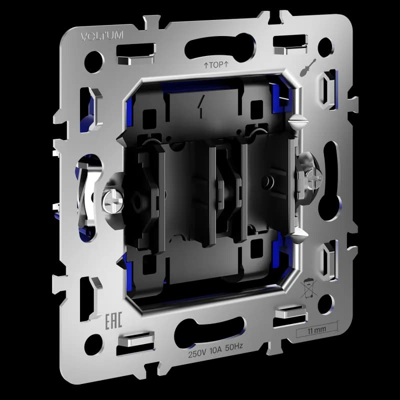 Механизм выключателя двухклавишного 10А, S70