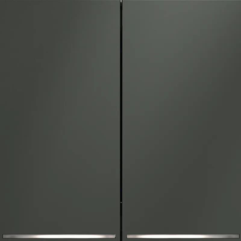 Выключатель встраиваемый VOLTUM S70 двухклавишный с подсветкой 10А, (титан)