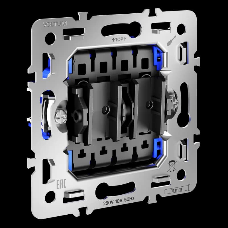 Механизм перекрестного переключателя двухклавишного 10А, S70