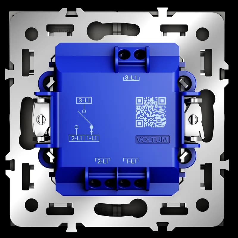 Выключатель встраиваемый VOLTUM S70 для жалюзи 10А, (кашемир)