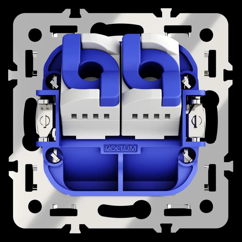 Механизм розетки компьютерной двойной RJ45+RJ45 кат.6, S70