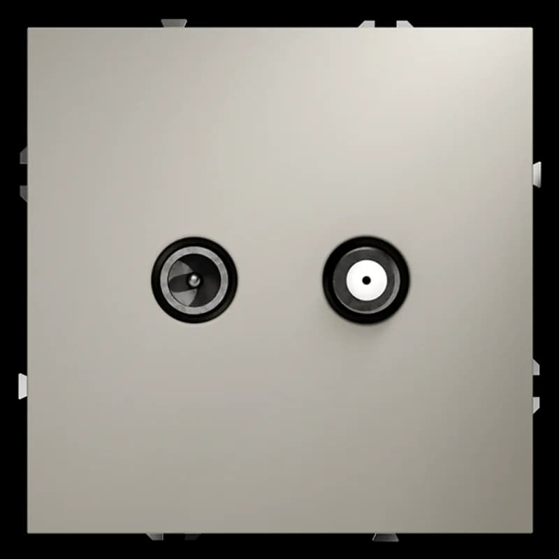 Розетка телевизионная встраиваемая VOLTUM S70 оконечная TV+SAT, (кашемир)