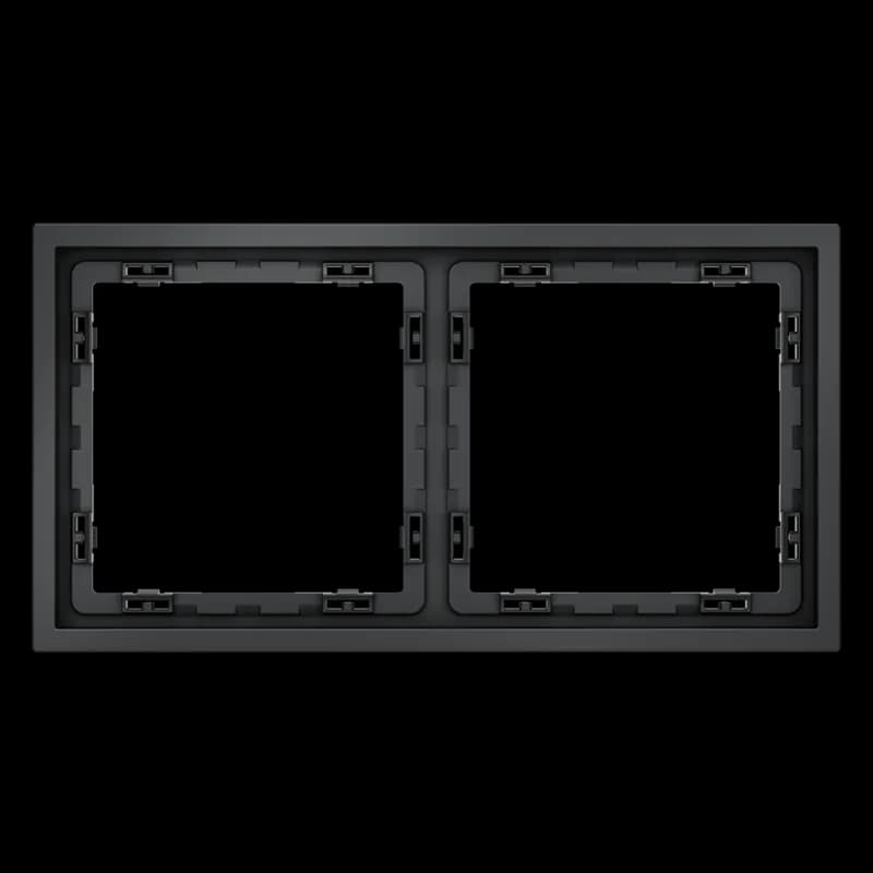 Рамка пластиковая VOLTUM S70 на 2 поста, (графит)