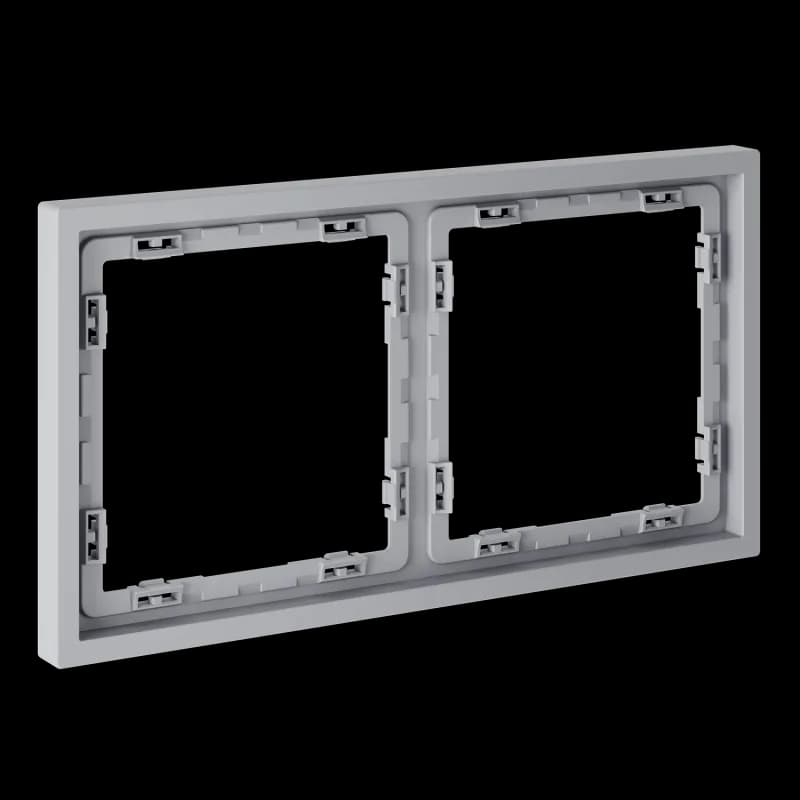 Рамка пластиковая VOLTUM S70 на 2 поста, (серый)