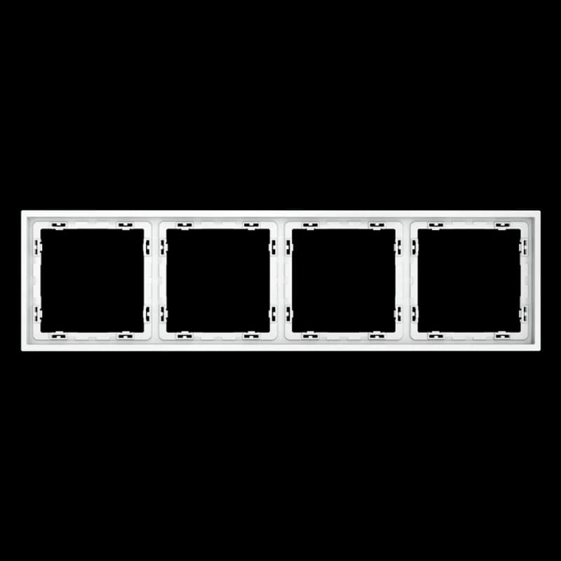 Рамка пластиковая VOLTUM S70 на 4 поста, (белый матовый)