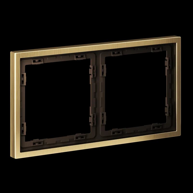 Рамка металлическая на 2 поста, S70 Metal (латунь)