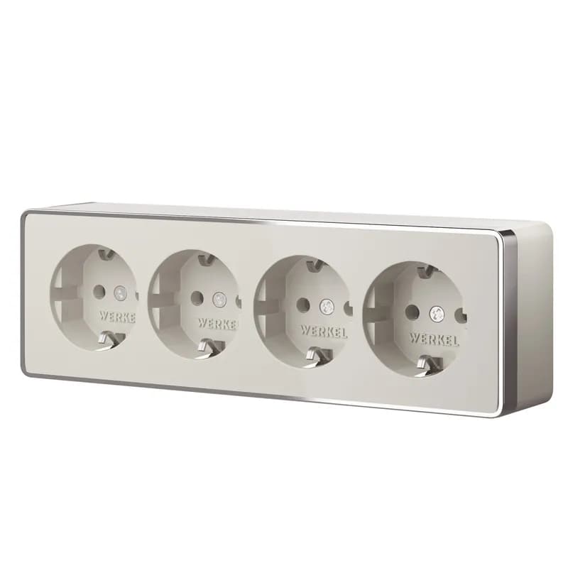 розетка на 4 поста с заземлением