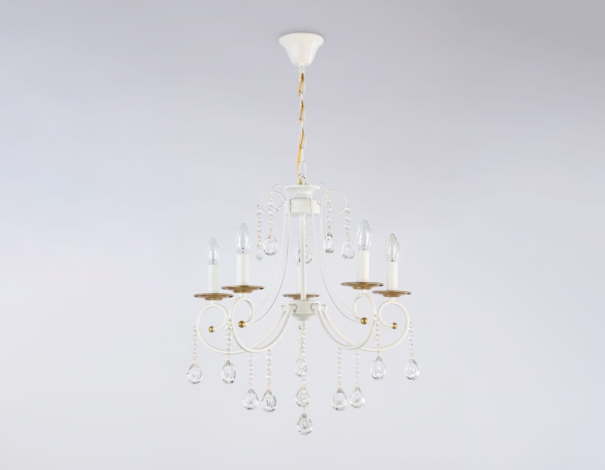 TR4916/5 WH/GD белый/золото E14/5 max 40W D550*860