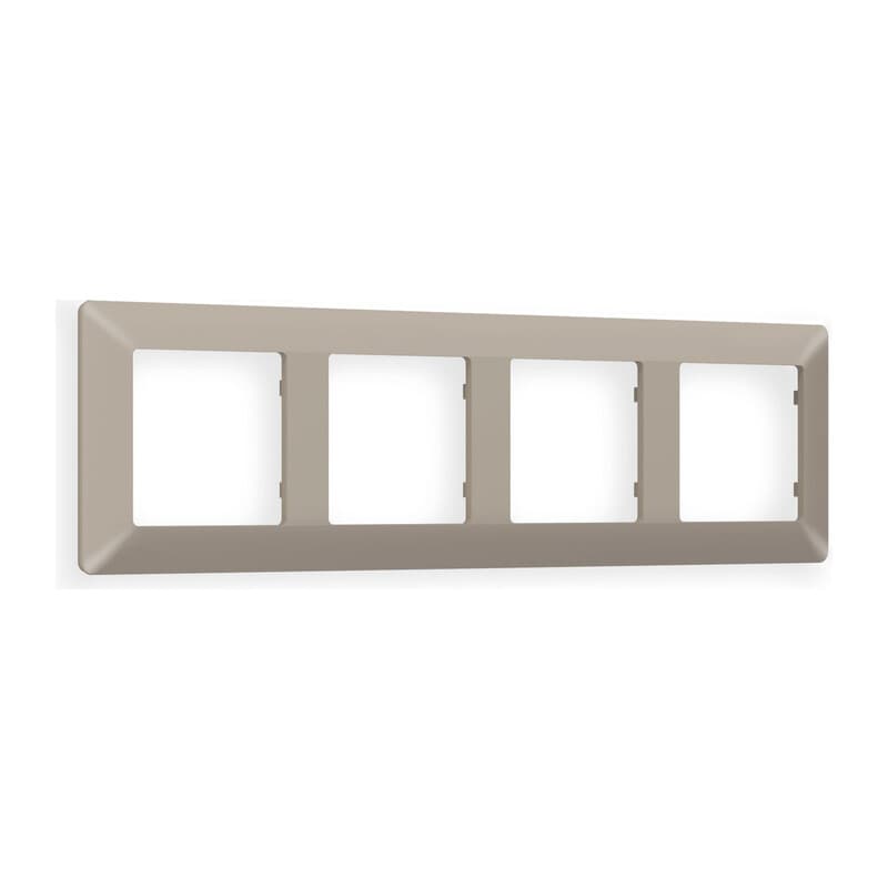Рамка ALFA Line (Серо-бежевый матовый) 4-ая