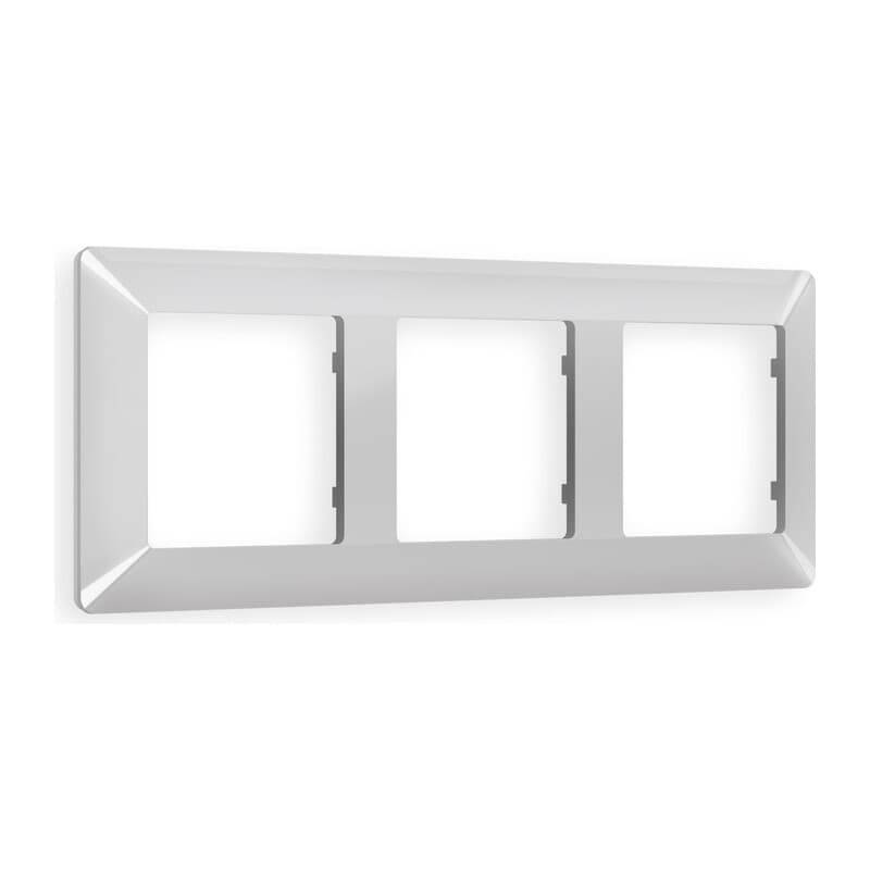 Рамка ALFA Line (Серебро глянец) 3-ая