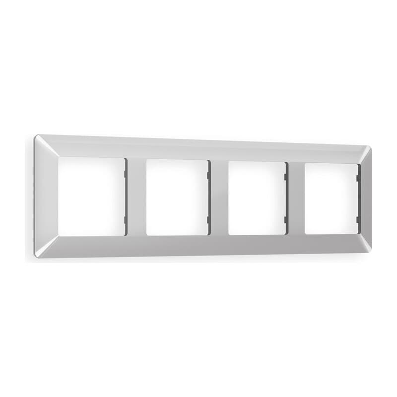 Рамка ALFA Line (Серебро глянец) 4-ая