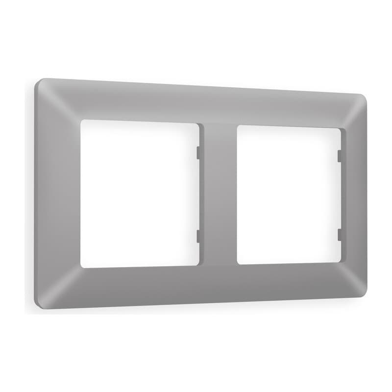 Рамка ALFA Line (Сталь матовый) 2-ая