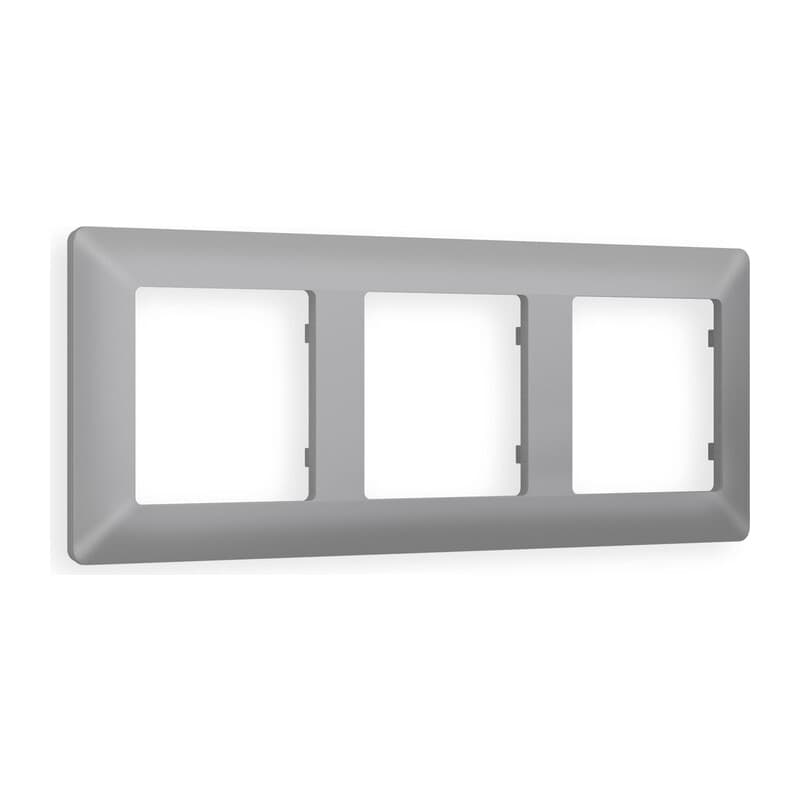 Рамка ALFA Line (Сталь матовый) 3-ая