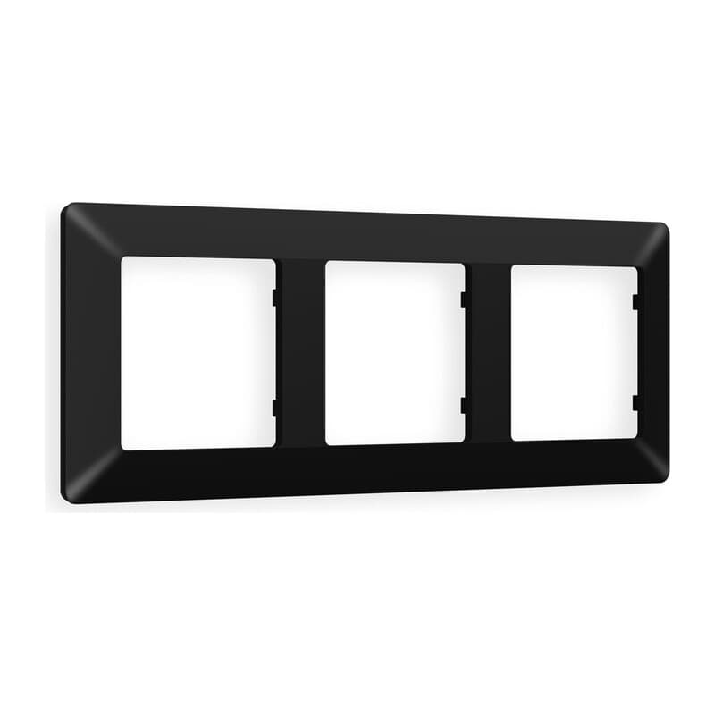 Рамка ALFA Line (Черный матовый) 3-ая