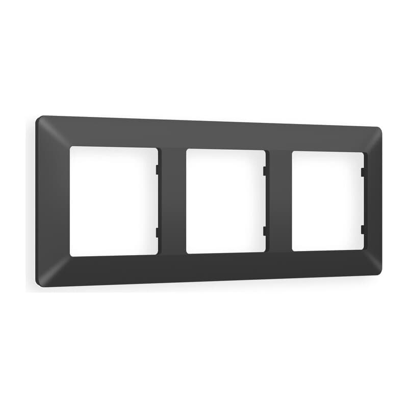 Рамка ALFA Line (Графит Мягкое касание) 3-ая