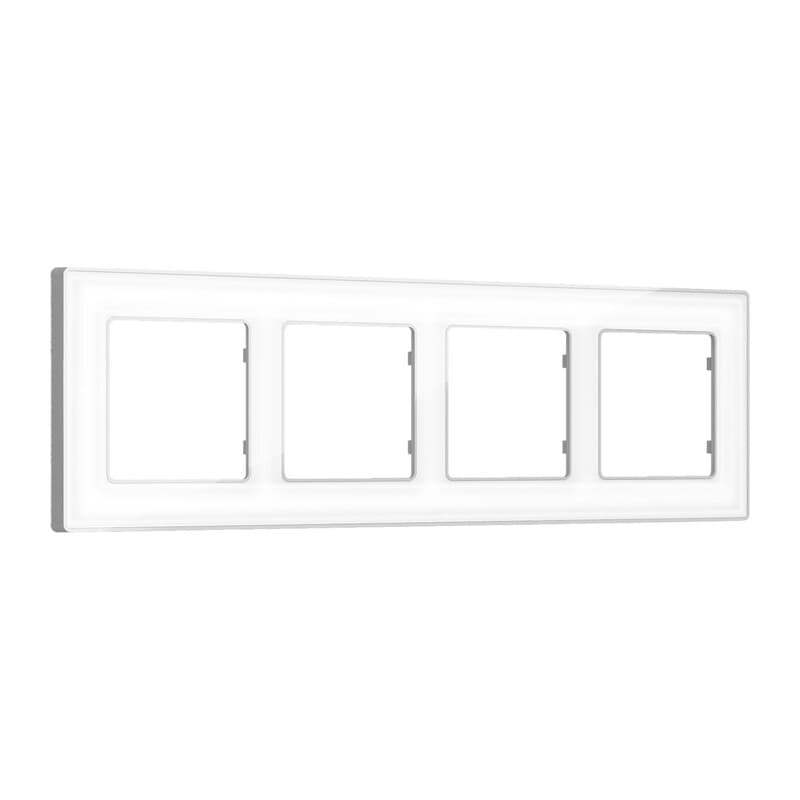 Рамка ALFA Arctic (Белый Стекло органическое/Серебро) 4-ая