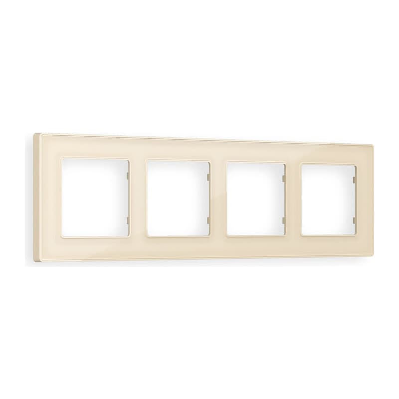 Рамка ALFA Arctic (Бежевый Стекло органическое) 4-ая