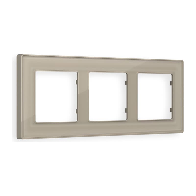 Рамка ALFA Arctic (Серо-бежевый Стекло органическое) 3-ая
