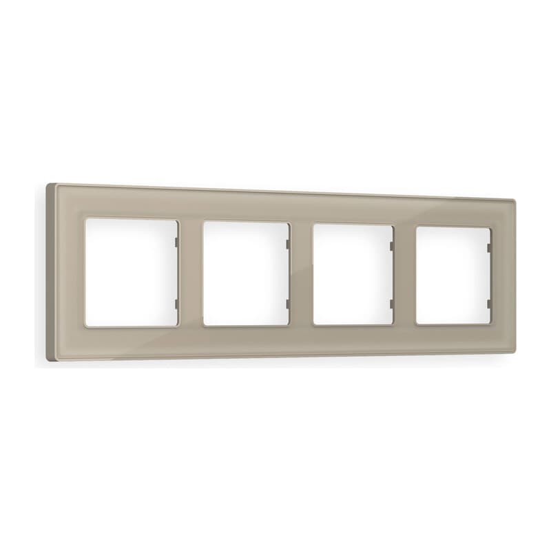 Рамка ALFA Arctic (Серо-бежевый Стекло органическое) 4-ая