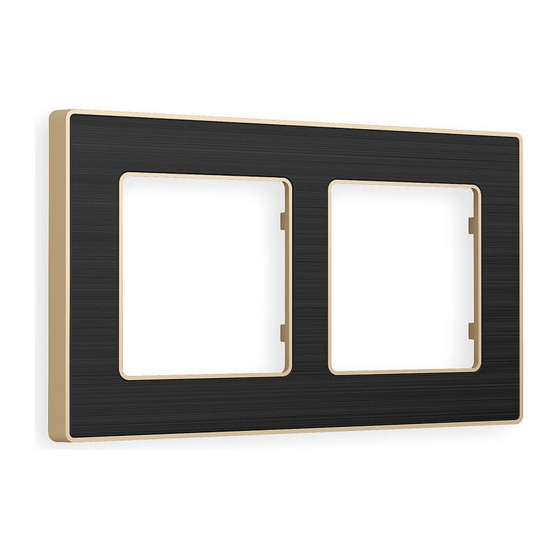 Рамка ALFA Arctic (Черный Стекло органическое/Шампань) 2-ая