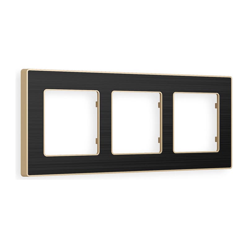 Рамка ALFA Arctic (Черный Стекло органическое/Шампань) 3-ая