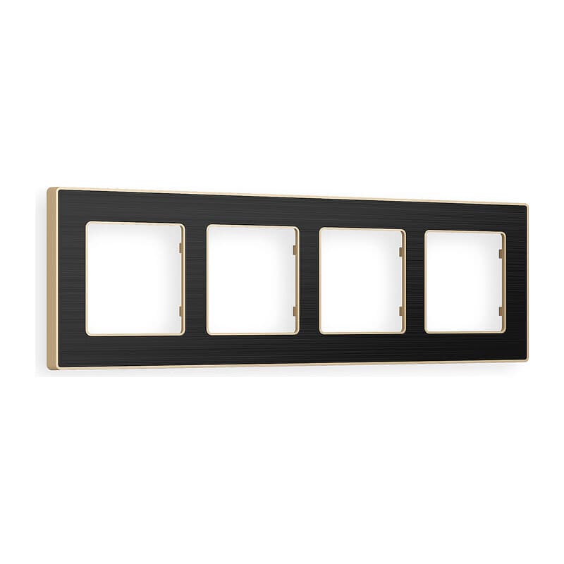 Рамка ALFA Arctic (Черный Стекло органическое/Шампань) 4-ая
