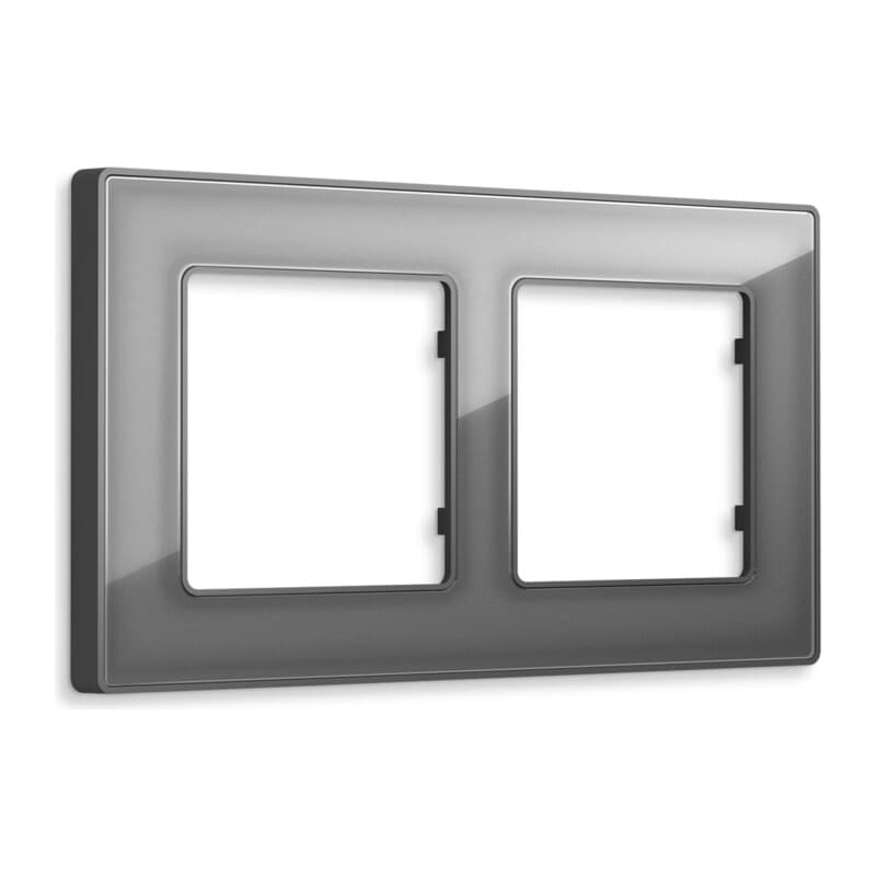 Рамка ALFA Arctic (Антрацит серый Стекло органическое) 2-ая