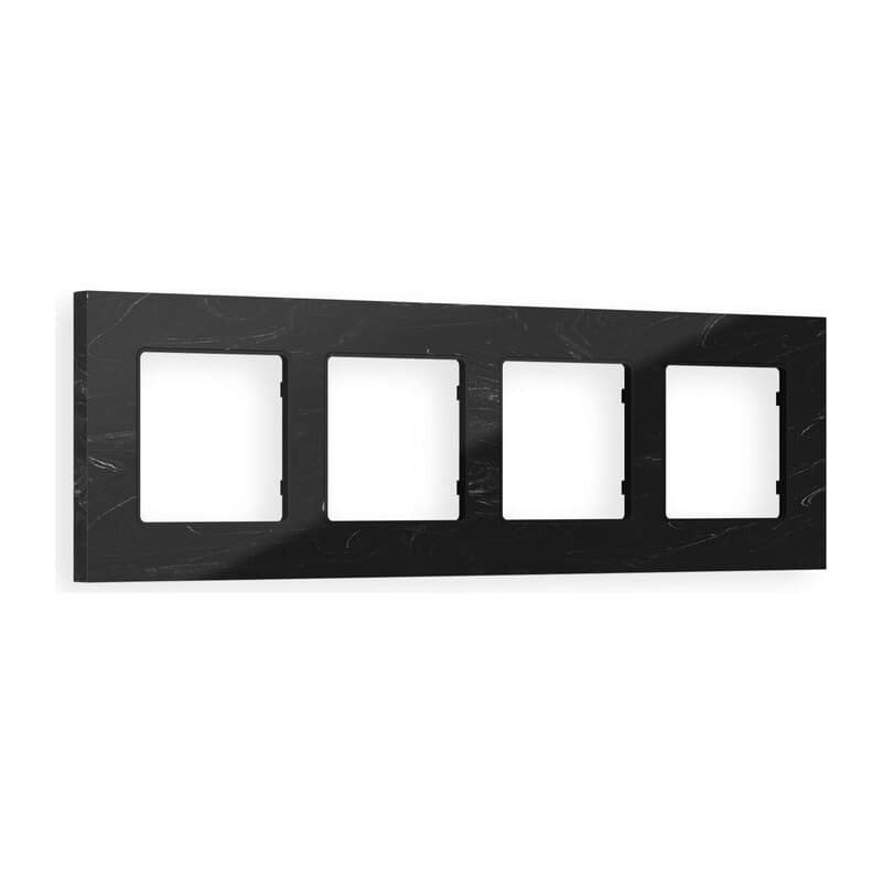 Рамка ALFA Grand (Черный мрамор) 4-ая