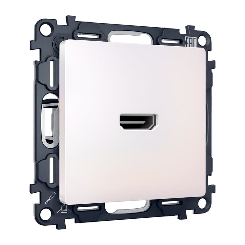 Комплект механизма розетки HDMI 2.0 ALFA Жемчуг 40V/500mA 2.0GHz 5-18Gbit/s QUANT (AP2140, VM222)