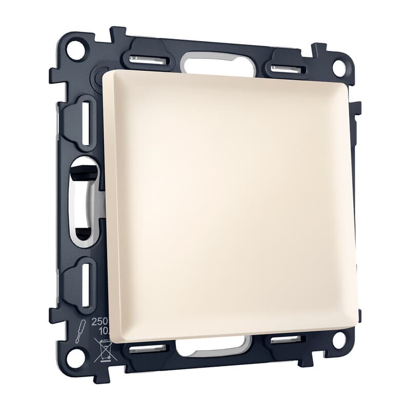 Комплект механизма 1-кл выключателя ALFA Бежевый матовый QUANT (AP3210, VM101)