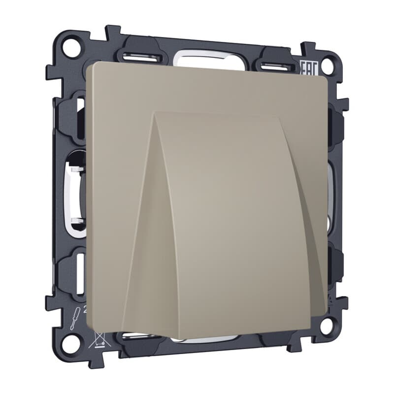 Комплект вывода кабеля с фиксатором ALFA Серо-бежевый матовый QUANT (AP3758, VM238)