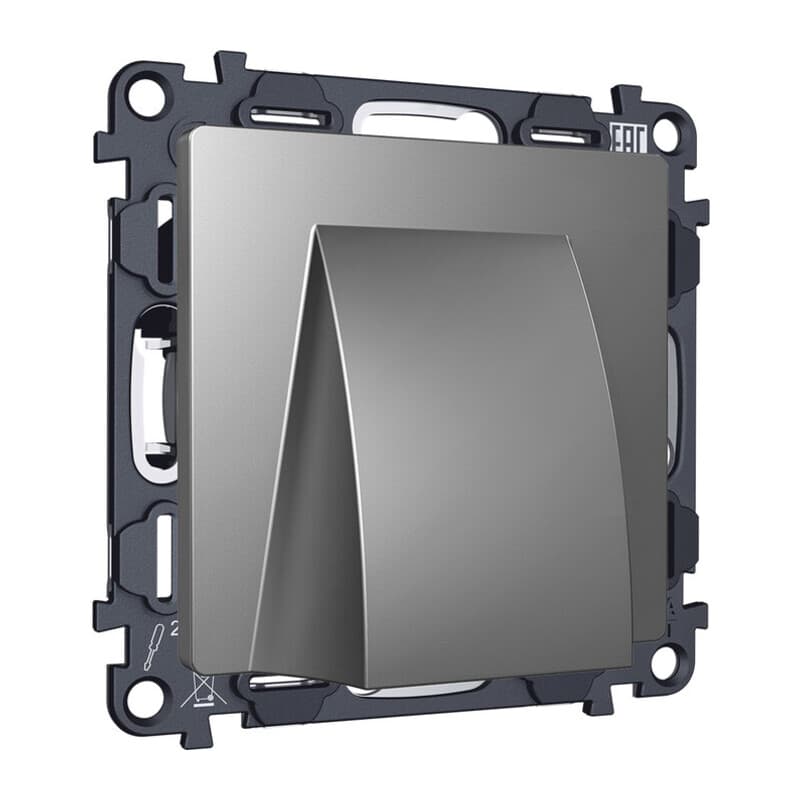 Комплект вывода кабеля с фиксатором ALFA Антрацит серый QUANT (AP6658, VM238)